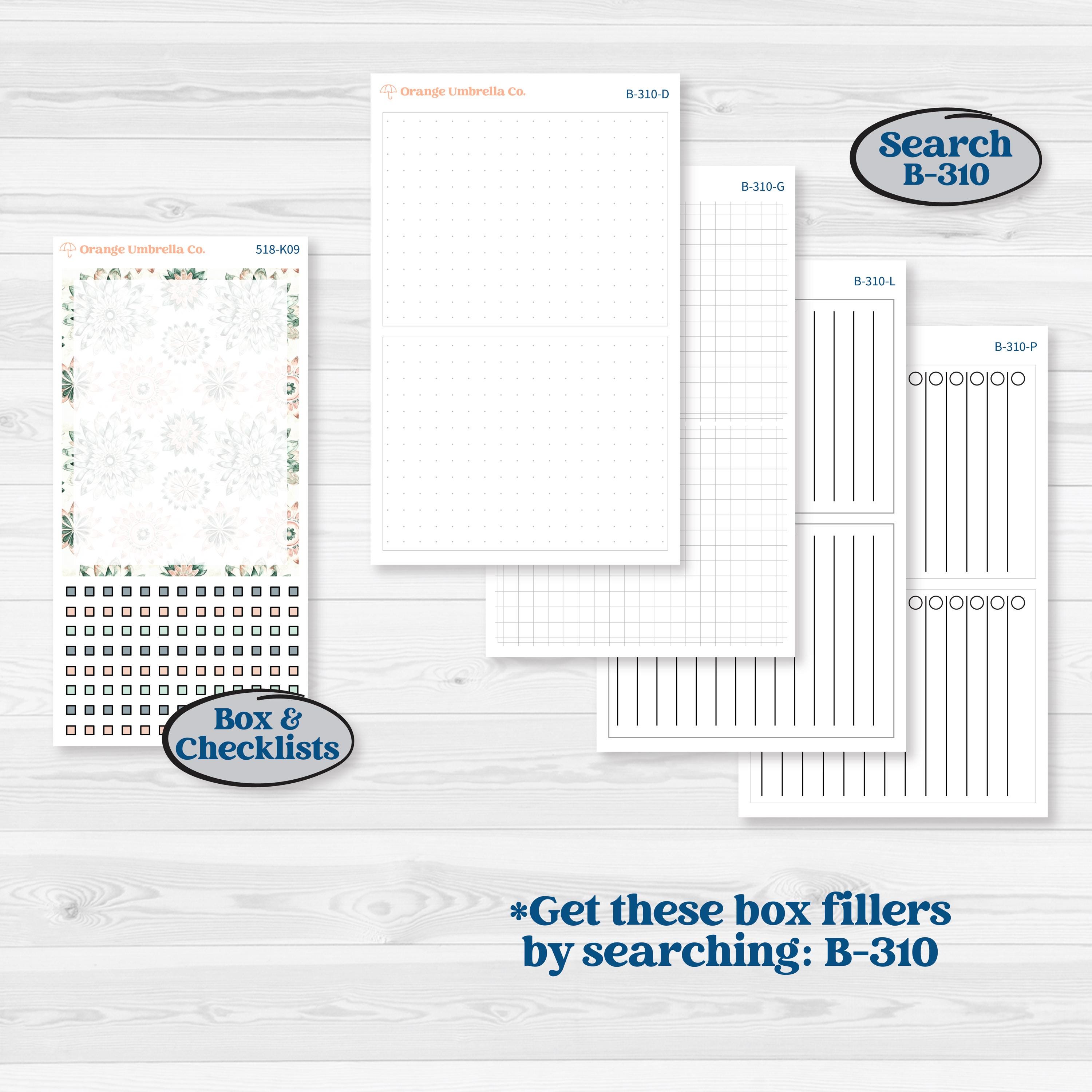 Spring Floral Kit | 7x9 Erin Condren Daily Duo Planner Stickers ...