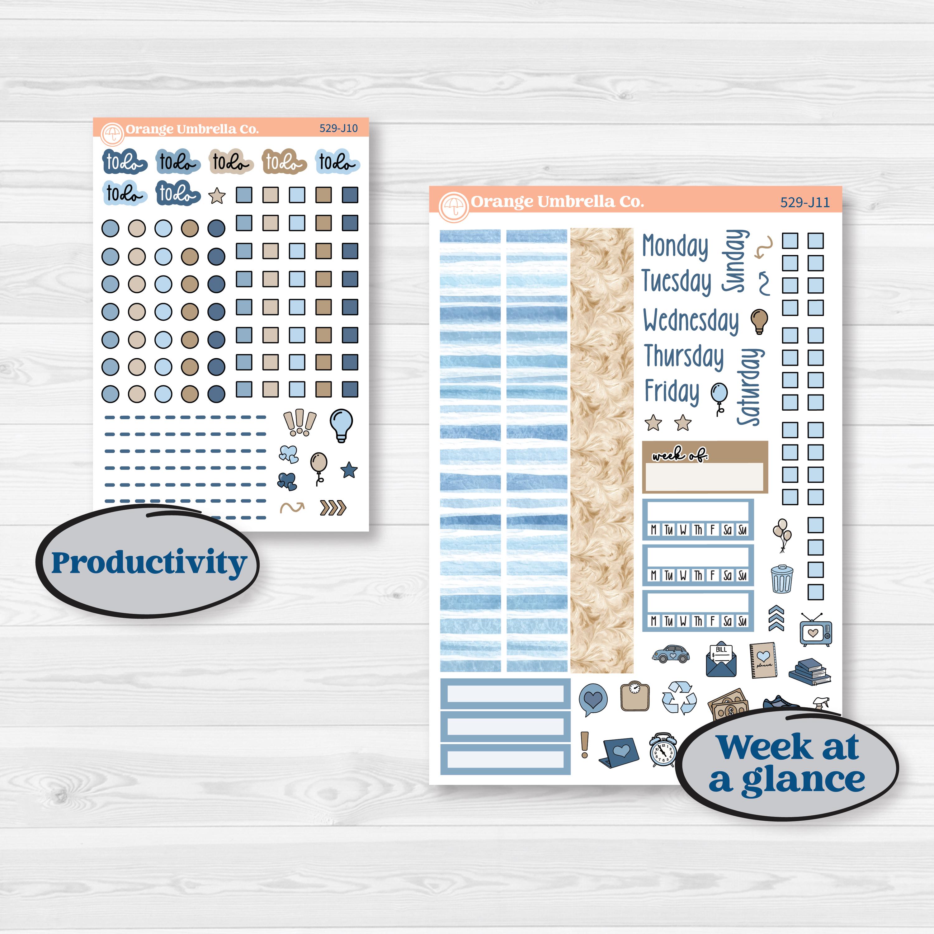 Seaside Floral | A5 Daily Duo Planner Kit Stickers | on the Cape | KIT ...