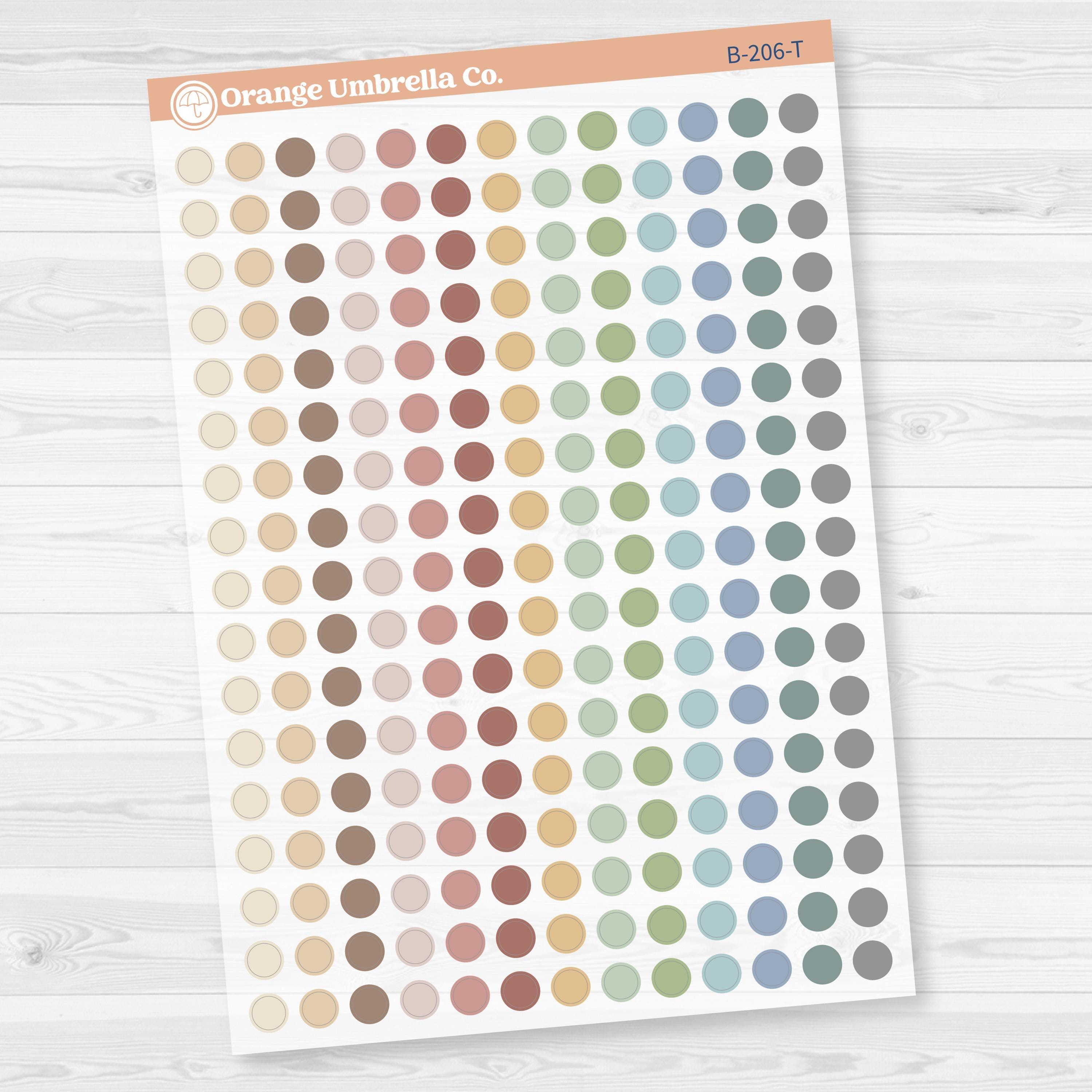 Circle Dot - 6mm Planner Stickers | Clear Matte | B-206-CM - Etsy