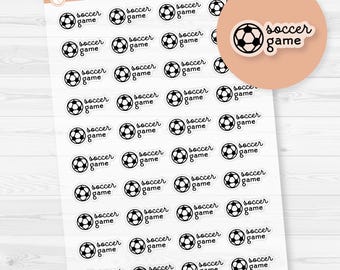 Soccer Game Event Planner Stickers | Clear Matte | F16 | E-307-BCM