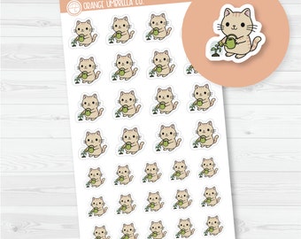 Spazz Cat Gardening & Plant Care Icon Planner Stickers | I-260