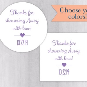 Bridal Shower Favor Stickers, Showering with love Bridal Shower Stickers, Bridal Shower Wedding Labels (#068-WH)