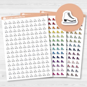 Figure Skating & Ice Skating Icons | Hand Doodled Ice Skates Planner Stickers | I-017
