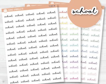 School Script Planner Stickers | F5 | T-301