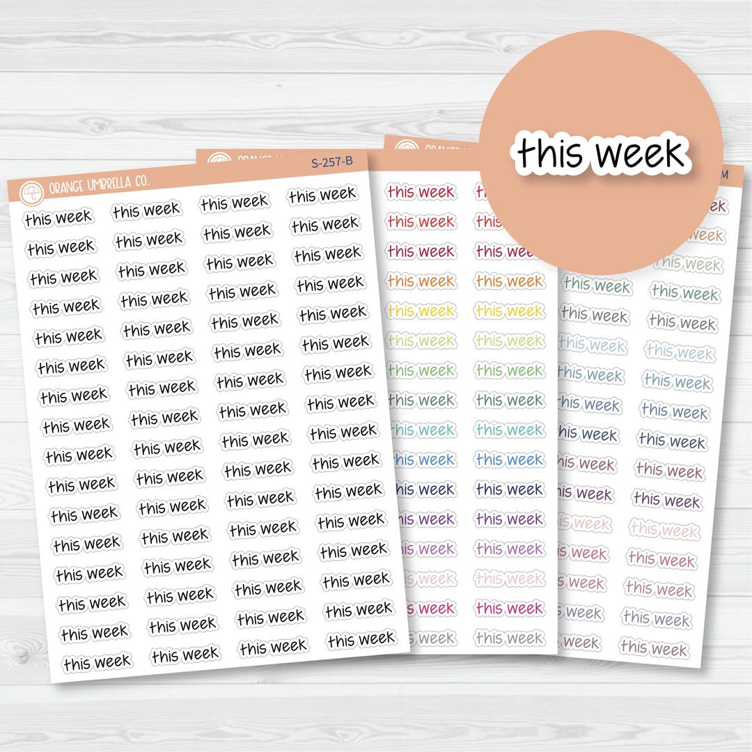 This Week Jen Plans Script Planner Stickers | FJP | S-257 - Etsy