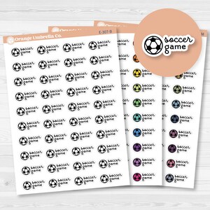 Soccer Game Event Planner Stickers | F16 | E-307