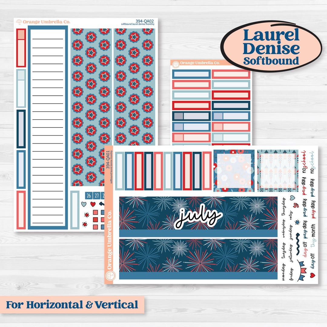 CLEARANCE | Independence Day | Laurel Denise Softbound Monthly Planner ...