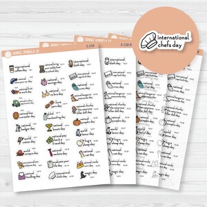 Stickers pour agenda d'octobre Mini-Script Wacky Holidays | F16 | E-238