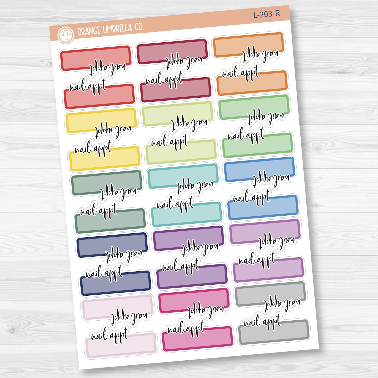 Nail Appointment Quarter Box Planner Stickers, "nail Appt" Labels, | L ...