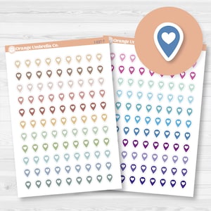 Location Marker Stickers | Location Pin Planner Icons | I-037
