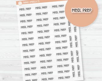 Meal Prep Script Planner Stickers and Labels | F3 Clear Matte | S-096-BCM