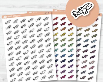 Hand Doodled Airplane Icon Planner Stickers | I-479