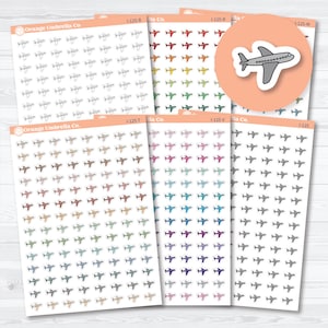 Airplane Icon Planner Stickers | Flight Tracking Travel Labels | I-125
