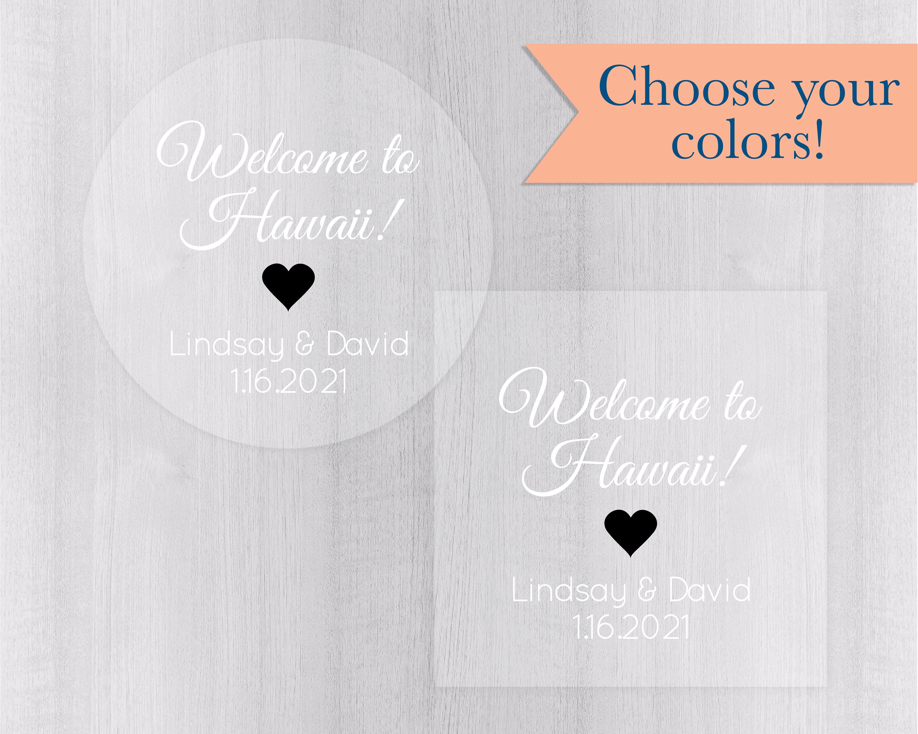 Welcome Transparent Sticker Welcome Destination Wedding Sticker, Clear Transparent Welcome Bag ...