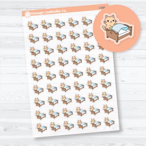 Mini Spazz Make Bed Icons | Clear Matte Chore Planner Stickers | I-056-CM