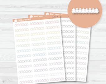 Water Droplet Tracker Planner Stickers | B-017