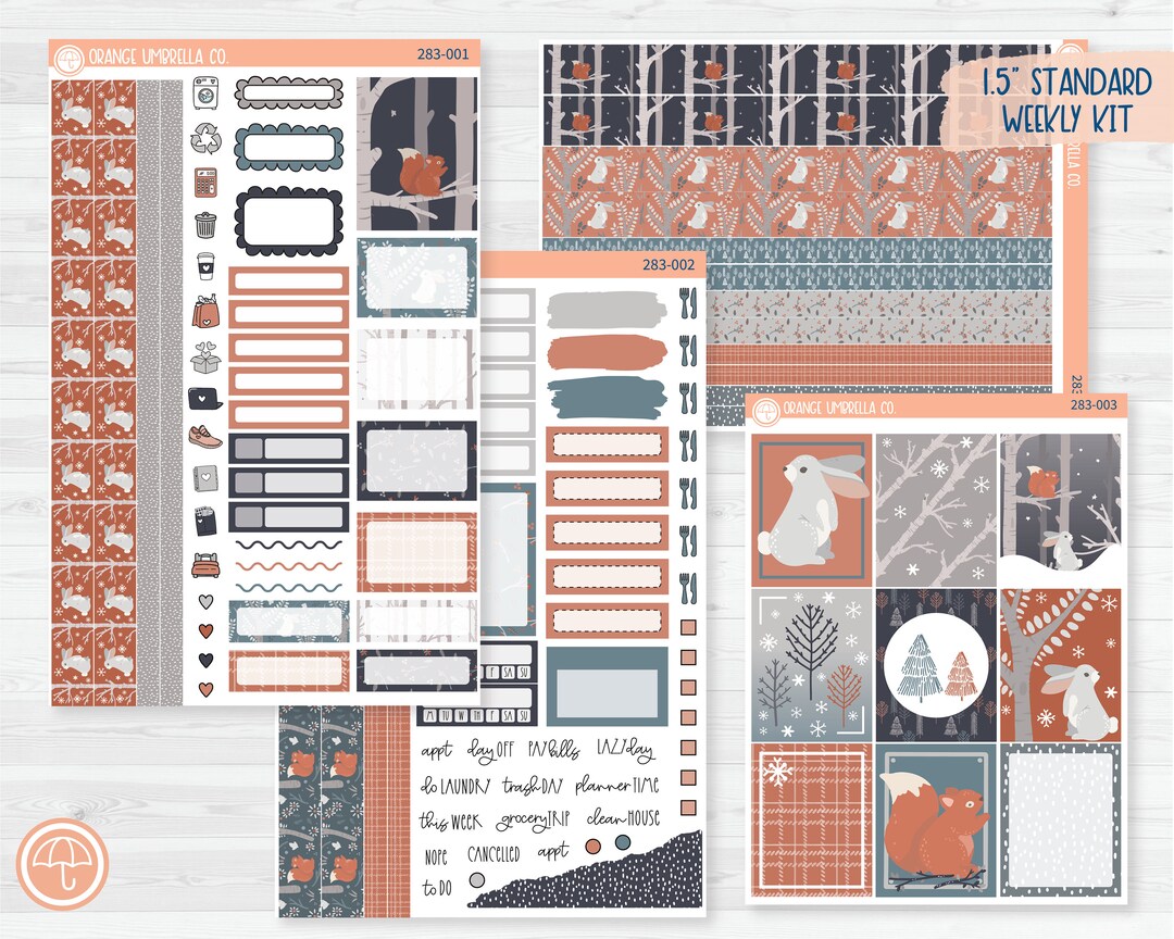 Weekly Planner Kit Stickers Frozen Forest 283-001 - Etsy