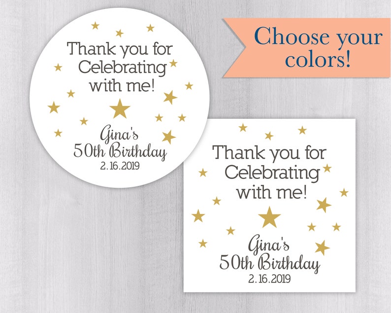 Birthday Stickers Birthday Party Favor Stickers Envelope Etsy