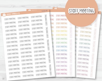 Staff Meeting Script Planner Stickers | F3 | S-211