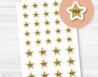 Meh Spazz Gold Star Planner Stickers | I-492