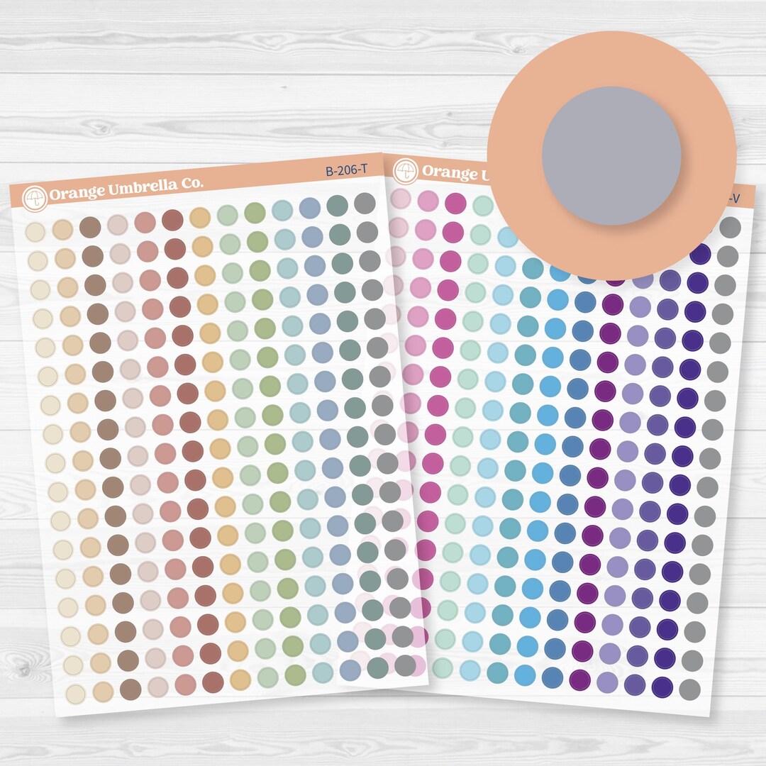 Circle Dot - 6mm Planner Stickers | Clear Matte | B-206-CM - Etsy