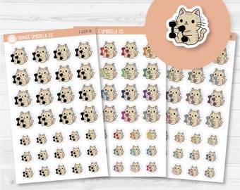 Spazz Cat Weight Workout Icon Planner Stickers | I-219