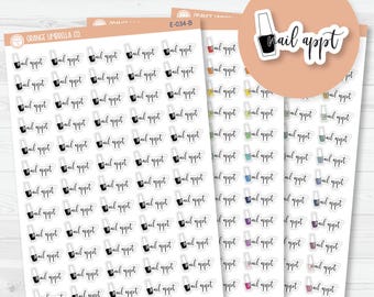 Nail Appt Icon Script Planner Stickers | F2 | E-034
