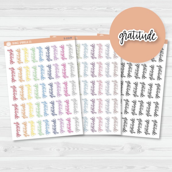 Gratitude Script Planner Stickers | F7 |  S-110 / 904-117