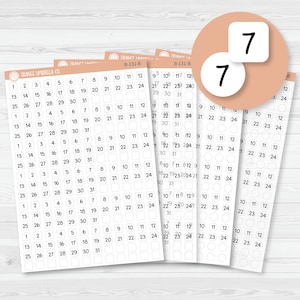 6 Months of Mini Date Dot Covers Planner Stickers | F16 Script | B-131-132-B