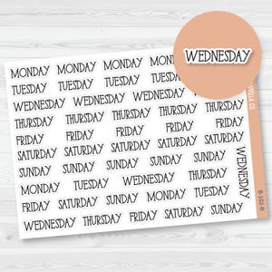 Days of the Week Stickers | Script Planner Headers | FC11 | B-102-B