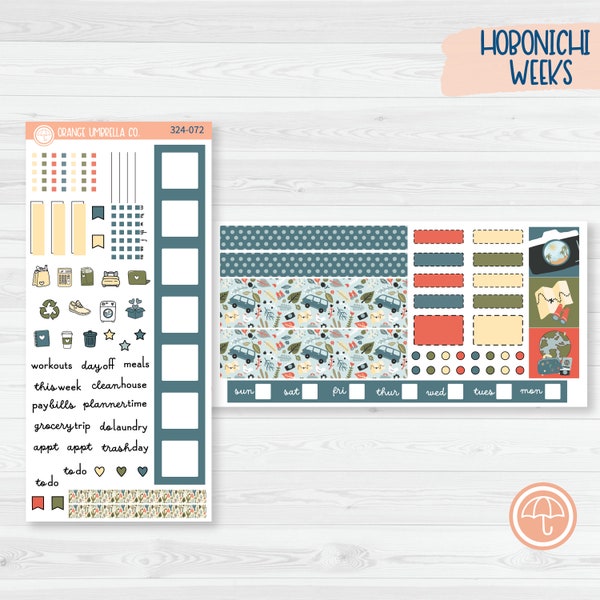 Summer Vacation Kit | Hobonichi Weeks Planner Kit Stickers | Well Traveled | 324-071