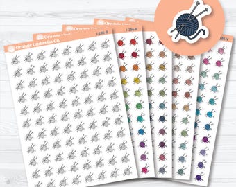Knitting Icon Labels | Planner Stickers | I-186