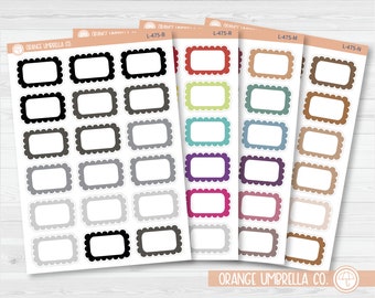 Scalloped Half Box Appointment Planner Stickers - 1/2 Box | L-475