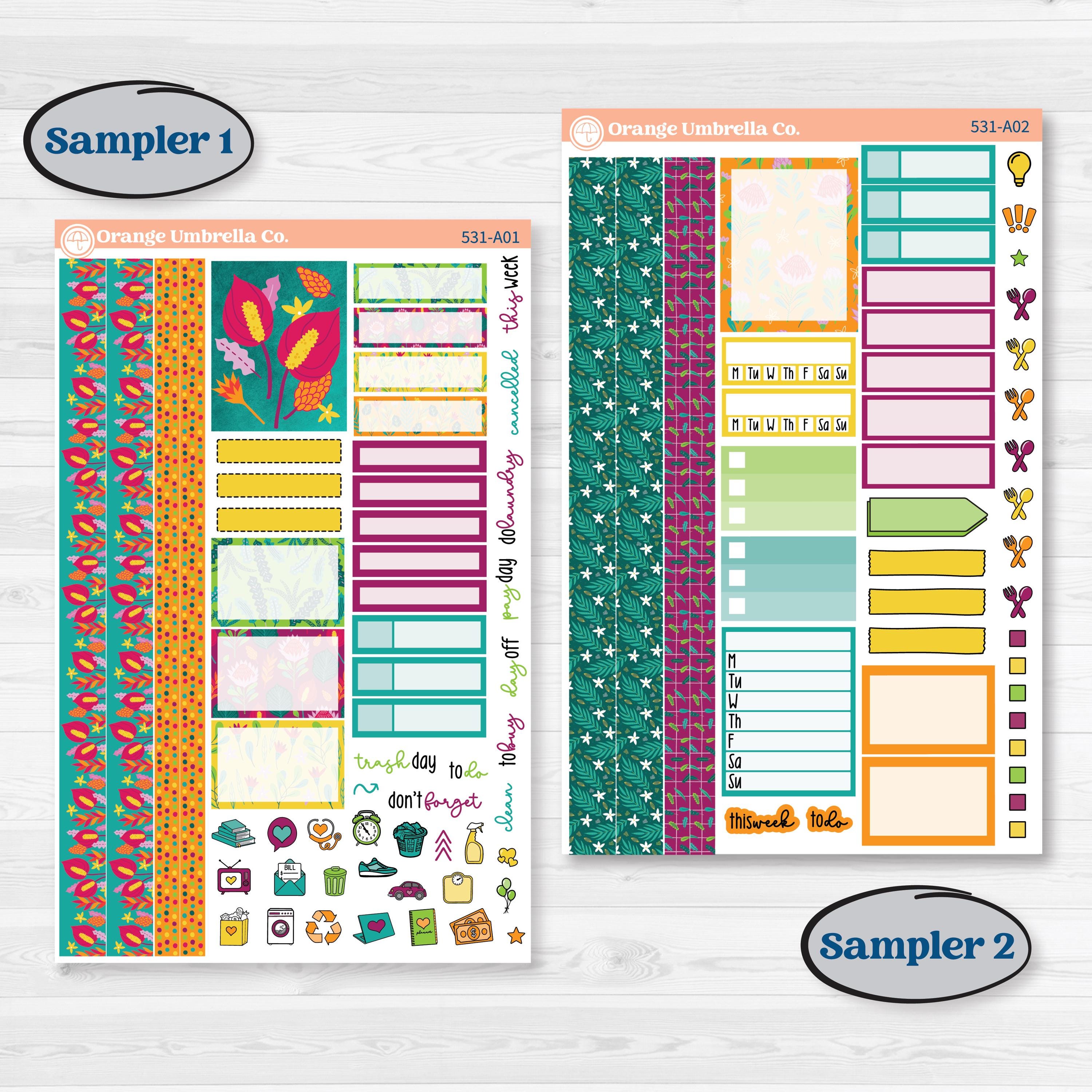 Tropical Island Jungle | Weekly Sticker Kit for Vertical Planners Like ...