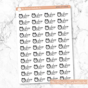 To Sleep Early Icon Script Planner Stickers FC11 E-146 / 904-277 Smoky