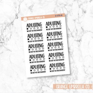 SpiceThingsUp Adult Routine Planner Stickers – Over 150 Sarcastic Adulting  Calendar Stickers to Control Your Life – Daily Management & Motivation –