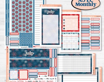 Independence Day | 4th Of July Kit | A5 Erin Condren Monthly & Dashboard Sticker Kit | 2024-2025 Planners | Freedom | KIT-394-V