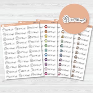 Grooming Appointment Icon Script Planner Stickers | FC12 | E-200
