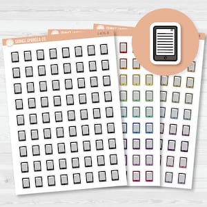 Hand Doodled E-Reader/Tablet Icon Planner Stickers | I-476
