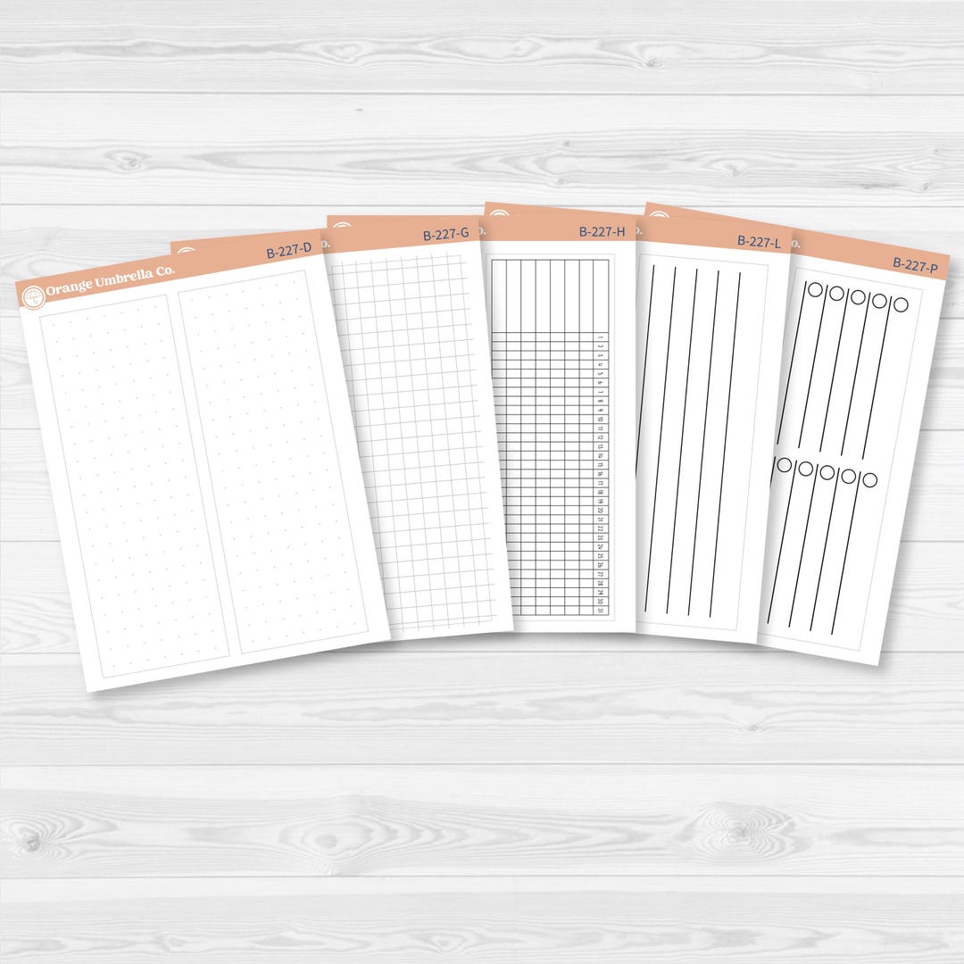 A5 EC Monthly | Bottom Box Dotted Sticker Covers Planner Stickers | B ...