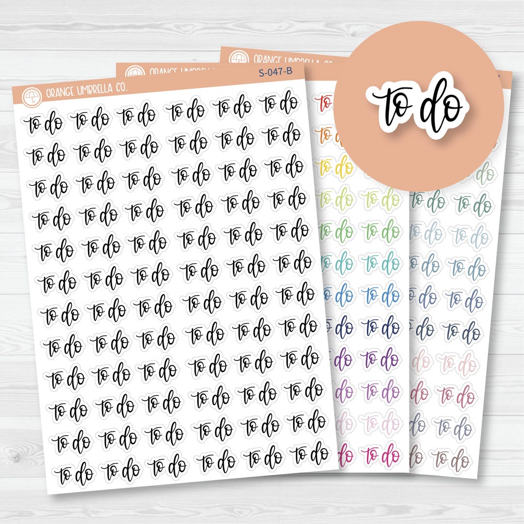 Task Script Sticker To Do Script Planner Stickers | F7 | S-047 - Etsy