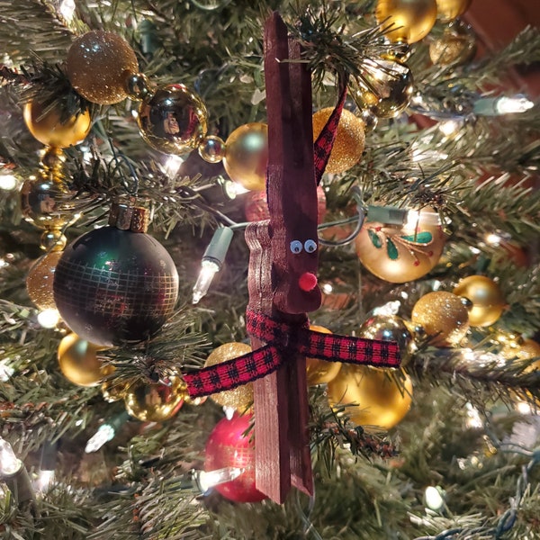 Clothespin Reindeer Etsy