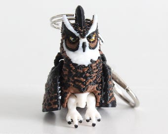 Owl Keychain - Bar Charms - Keychain for Car Keys, Backpacks, and Purses