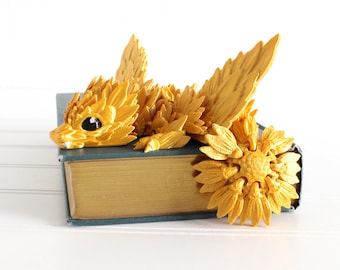 Articulated Dragon, Toothless Dragon, Dragon Toy with Wings, Bookshelf Decor, 3D Print, Fidget Toy