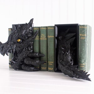 Dragon Book Nook, Dragon Tail, Voice Player, Bookshelf Decor, 3D Print