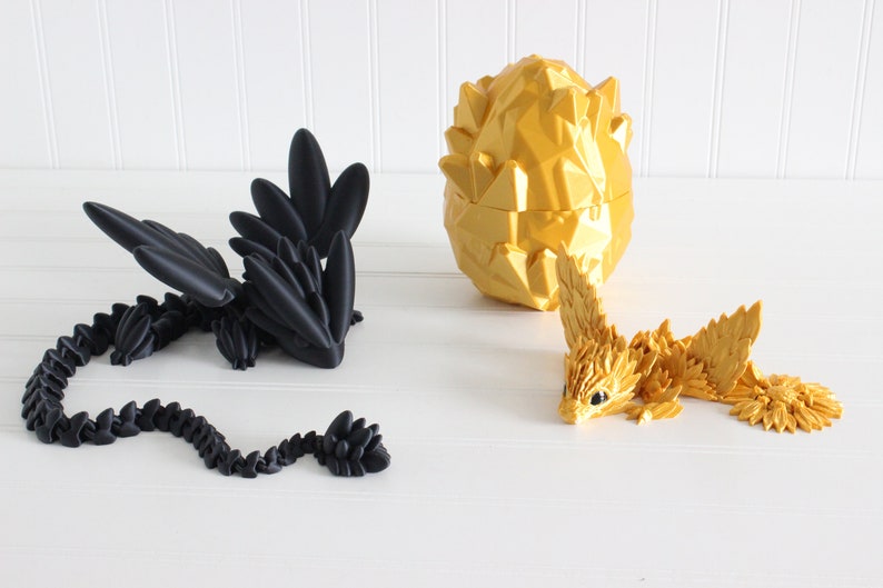 Figuras de acción y dragones articulados, Dragón desdentado, Dragón de juguete con alas, Fantasía, Realista, Fidget de impresión 3D articulado, Wraithwing imagen 7