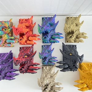 Dragon Book Nook, Bookshelf Decor, 3D Print Bookend