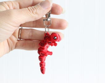 Salamander Keychain - Bag Charms - Animal Keychain for Car Keys, Backpacks and Purses