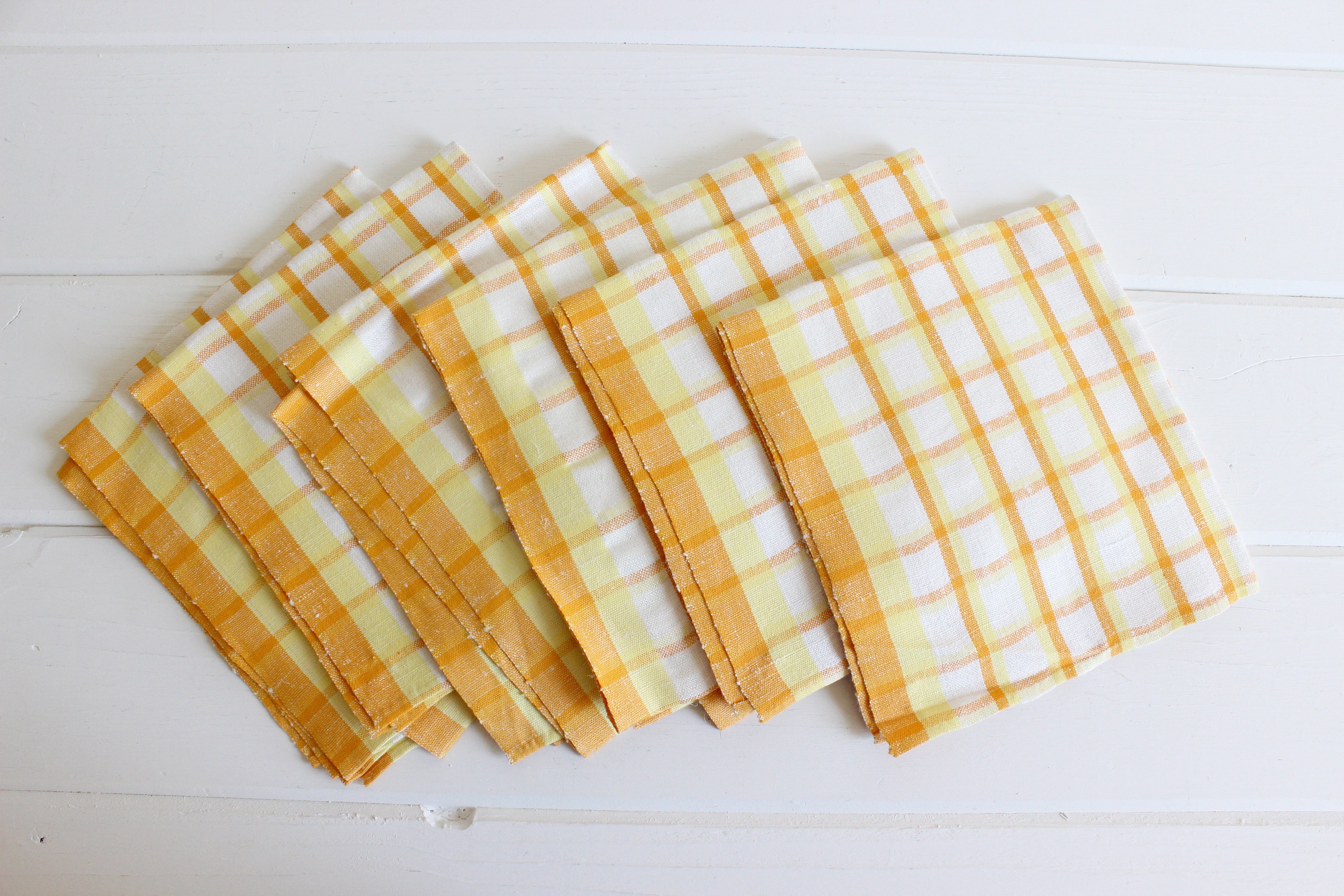 Gray Plaid and Mustard Yellow Tea Towels  Farmhouse Kitchen – Simply  Styled Season