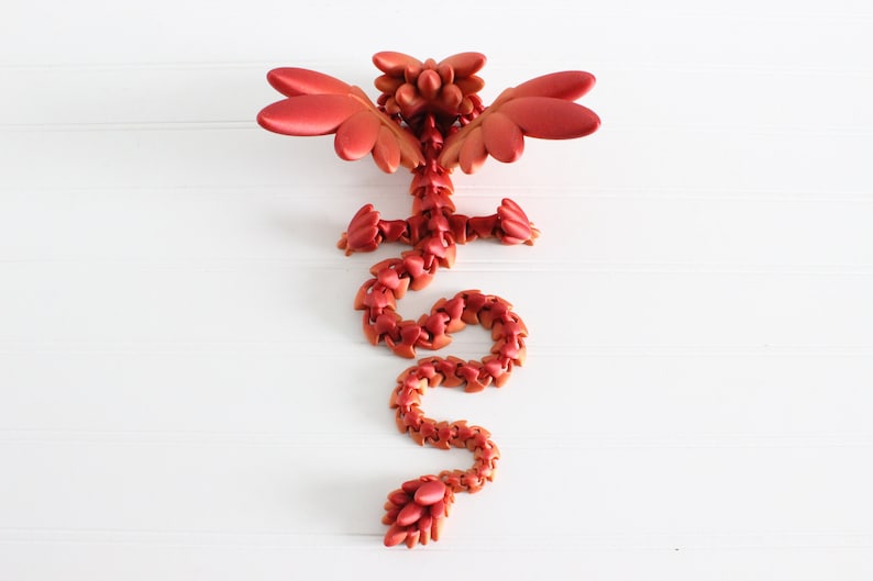 Figuras de acción y dragones articulados, Dragón desdentado, Dragón de juguete con alas, Fantasía, Realista, Fidget de impresión 3D articulado, Wraithwing imagen 6